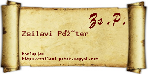 Zsilavi Péter névjegykártya